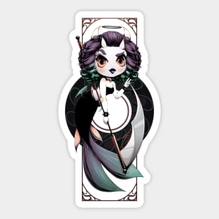 Cute Kawaii Chibi Demon Mermaid Sticker